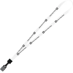 Lanyard - 5/8 inches - 34 inches - Large Metal Bulldog Clip