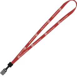 Lanyard - 5/8 inches - 34 inches - Large Metal Bulldog Clip