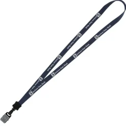 Lanyard - 5/8 inches - 36 inches - Large Metal Bulldog Clip