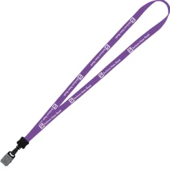 Lanyard - 5/8 inches - 36 inches - Large Metal Bulldog Clip