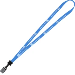 Lanyard - 5/8 inches - 36 inches - Large Metal Bulldog Clip