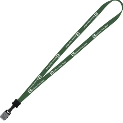 Lanyard - 5/8 inches - 36 inches - Large Metal Bulldog Clip