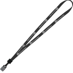 Lanyard - 5/8 inches - 36 inches - Large Metal Bulldog Clip