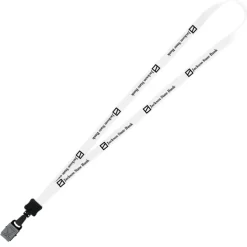 Lanyard - 5/8 inches - 36 inches - Large Metal Bulldog Clip