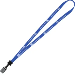 Lanyard - 5/8 inches - 36 inches - Large Metal Bulldog Clip