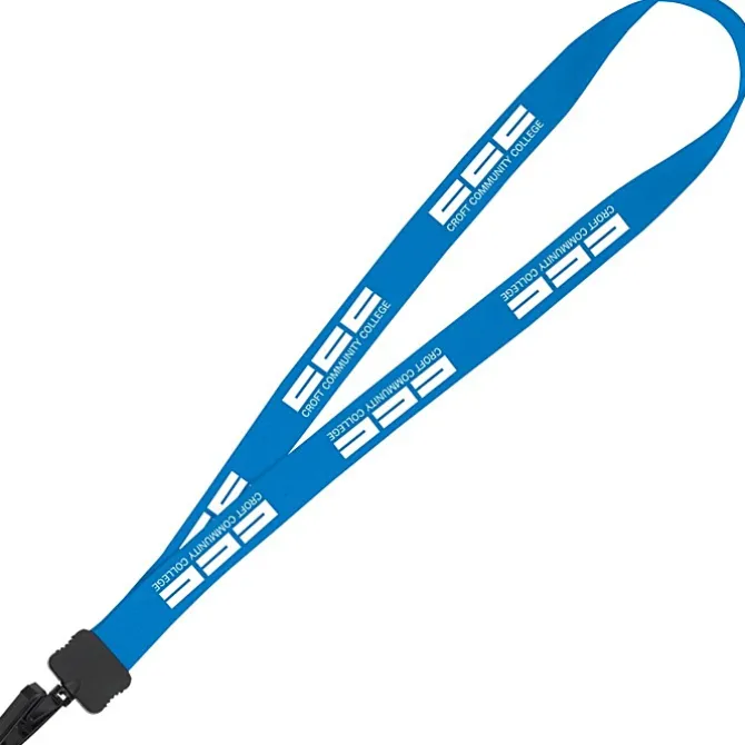 Lanyard - 7/8 inches - 32 inches - Plastic Bulldog Clip