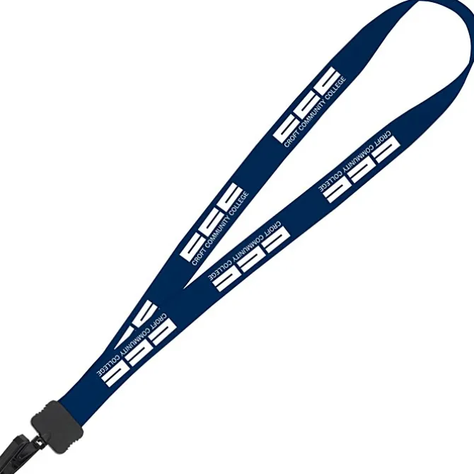 Lanyard - 7/8 inches - 32 inches - Plastic Bulldog Clip