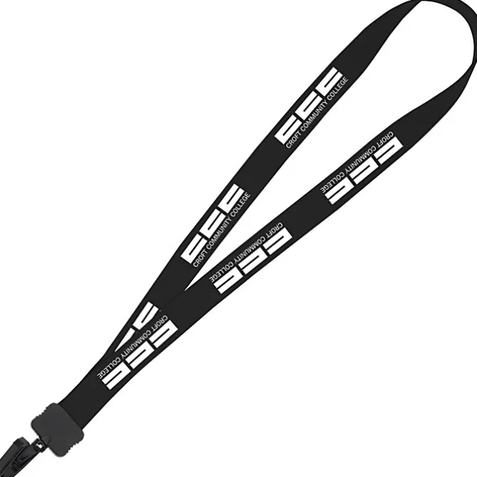 Lanyard - 7/8 inches - 32 inches - Plastic Bulldog Clip