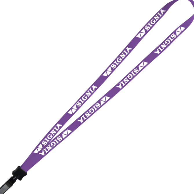 Lanyard - 5/8 inches - 32 inches - Plastic Bulldog Clip