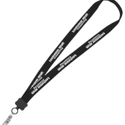 Lanyard - 7/8 inches - 32 inches - Snap with Metal Bulldog Clip