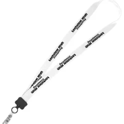 Lanyard - 7/8 inches - 32 inches - Snap with Metal Bulldog Clip