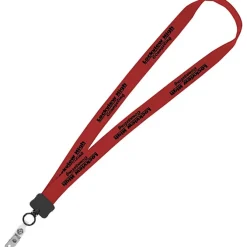 Lanyard - 7/8 inches - 32 inches - Snap with Metal Bulldog Clip - 24 hr