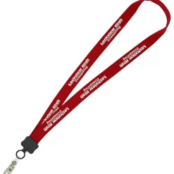 Lanyard - 7/8 inches - 32 inches - Snap with Metal Bulldog Clip - 24 hr