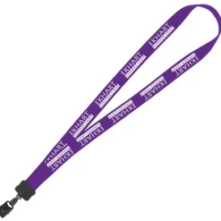 Lanyard - 7/8 inch - 36 inches - Large Metal Bulldog Clip
