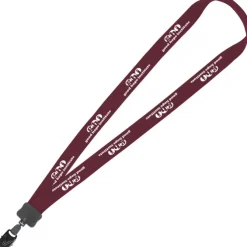 Lanyard - 7/8 inch - 34 inches - Large Metal Bulldog Clip