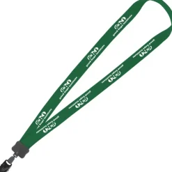 Lanyard - 7/8 inch - 34 inches - Large Metal Bulldog Clip