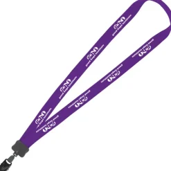 Lanyard - 7/8 inch - 34 inches - Large Metal Bulldog Clip