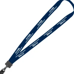 Lanyard - 7/8 inch - 34 inches - Large Metal Bulldog Clip