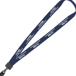 Lanyard - 7/8 inch - 34 inches - Large Metal Bulldog Clip - 24 hr