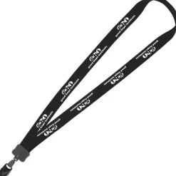 Lanyard - 7/8 inch - 34 inches - Large Metal Bulldog Clip - 24 hr