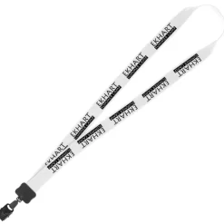 Lanyard - 7/8 inch - 36 inches - Large Metal Bulldog Clip - 24 hr