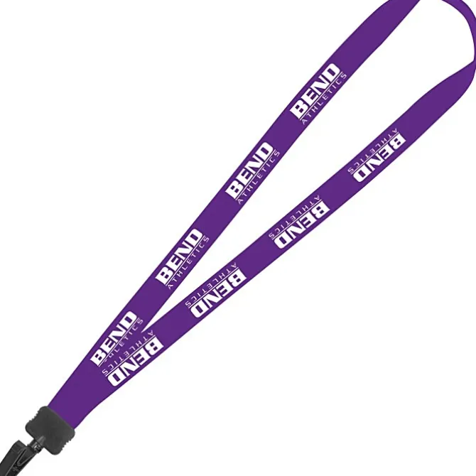 Lanyard - 7/8 inch - 34 inches - Plastic Bulldog Clip