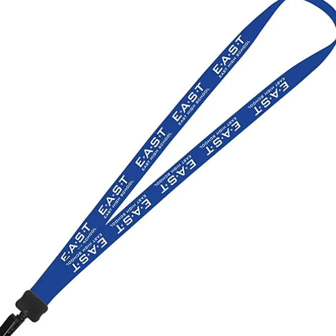 Lanyard - 7/8 inch - 36 inches - Plastic Bulldog Clip
