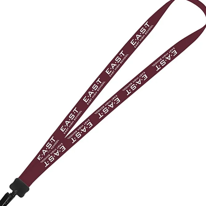 Lanyard - 7/8 inch - 36 inches - Plastic Bulldog Clip