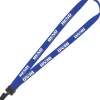 Lanyard - 7/8 inch - 34 inches - Plastic Bulldog Clip - 24 hr