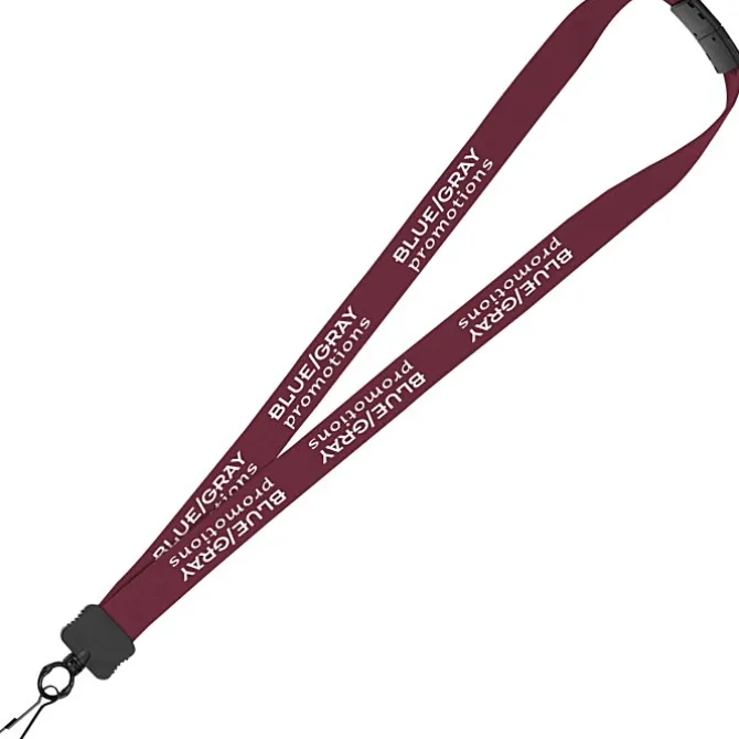 Lanyard with Neck Clasp - 7/8 inches - 32 inches - Metal Swivel Snap Hook