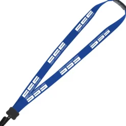 Lanyard with Neck Clasp - 7/8 inches - 32 inches - Plastic Bulldog Clip