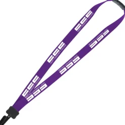 Lanyard with Neck Clasp - 7/8 inches - 32 inches - Plastic Bulldog Clip