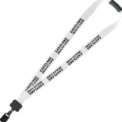 Lanyard with Neck Clasp - 7/8 inches - 32 inches - Large Metal Bulldog Clip