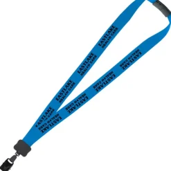 Lanyard with Neck Clasp - 7/8 inches - 32 inches - Large Metal Bulldog Clip
