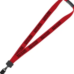 Lanyard with Neck Clasp - 7/8 inches - 32 inches - Large Metal Bulldog Clip