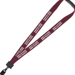 Lanyard with Neck Clasp - 7/8 inches - 32 inches - Large Metal Bulldog Clip