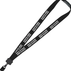 Lanyard with Neck Clasp - 7/8 inches - 32 inches - Large Metal Bulldog Clip - 24 hr