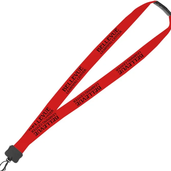 Lanyard with Neck Clasp - 7/8 inches - 32 inches - Plastic Swivel Snap Hook - 24 hr