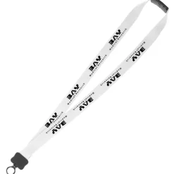 Lanyard with Neck Clasp - 7/8 inches - 32 inches - Plastic O-Ring - 24 hr