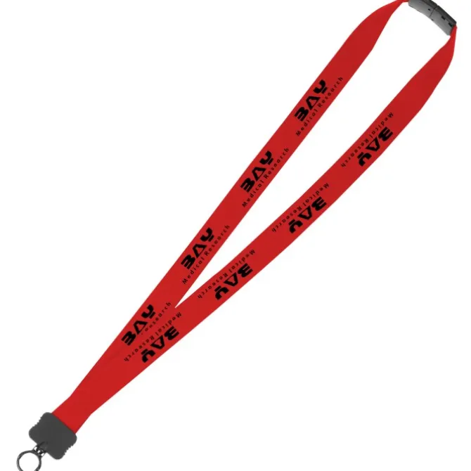 Lanyard with Neck Clasp - 7/8 inches - 32 inches - Plastic O-Ring - 24 hr