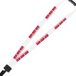 Lanyard with Neck Clasp - 7/8 inches - 32 inches - Plastic Bulldog Clip - 24 hr