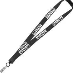 Lanyard with Neck Clasp - 7/8 inches - 32 inches - Snap with Metal Bulldog Clip - 24 hr