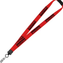Lanyard with Neck Clasp - 7/8 inches - 32 inches - Snap with Metal Bulldog Clip - 24 hr