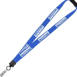 Lanyard with Neck Clasp - 7/8 inches - 32 inches - Snap with Metal Bulldog Clip - 24 hr