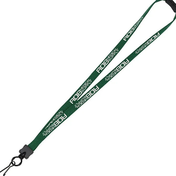 Lanyard with Neck Clasp - 5/8 inch - 32 inches - Metal Swivel Snap Hook