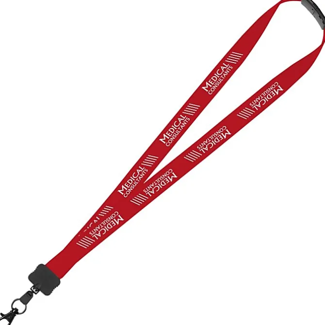 Lanyard with Neck Clasp - 7/8 inch - 32 inches - Large Metal Lobster Claw