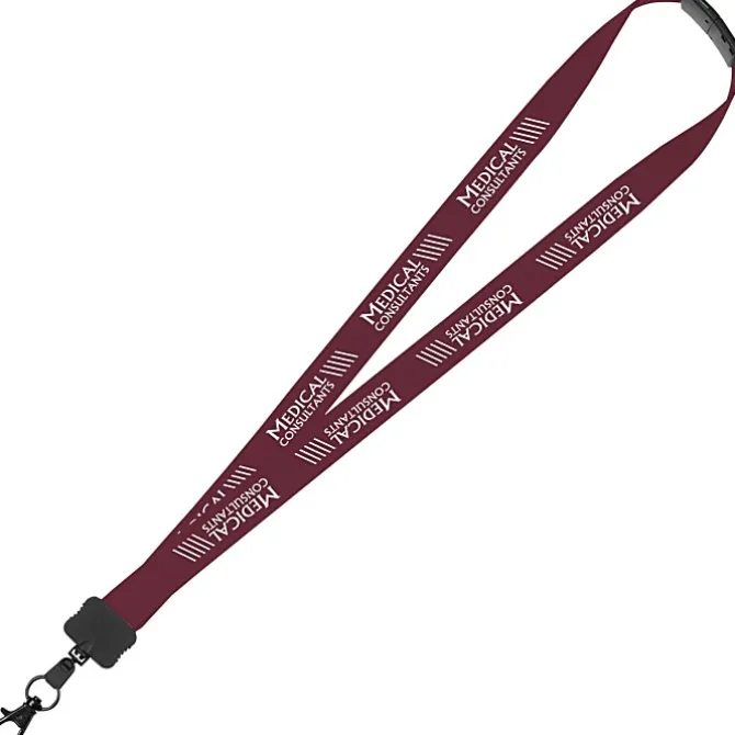 Lanyard with Neck Clasp - 7/8 inch - 32 inches - Large Metal Lobster Claw