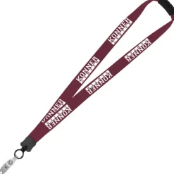 Lanyard with Neck Clasp - 7/8 inch - 32 inches - Snap with Metal Bulldog Clip