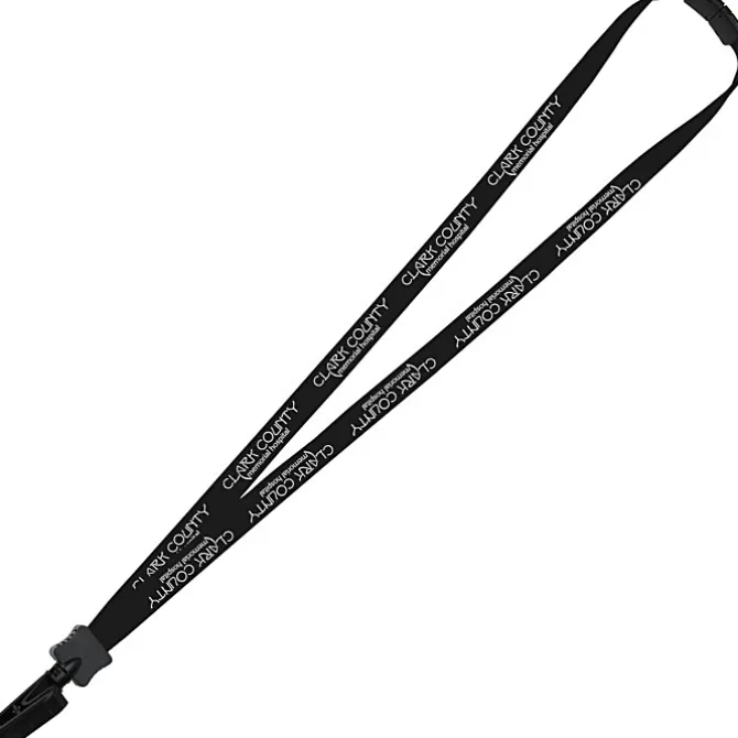 Lanyard with Neck Clasp - 5/8 inch - 32 inches - Plastic Bulldog Clip