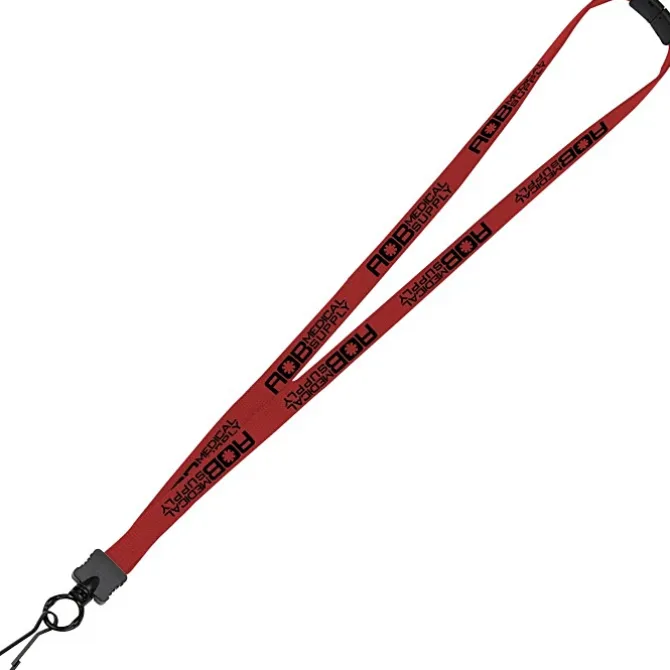 Lanyard with Neck Clasp - 5/8 inch - 32 inches - Metal Swivel Snap Hook - 24 hr